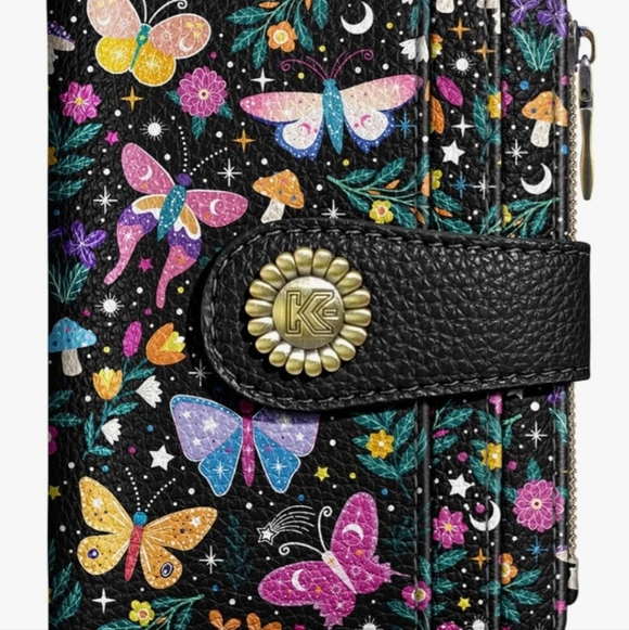 Floral RFID-Blocking Wallet - Picture 2 of 5